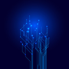 Abstract Technology circuit background stock vector illustration.