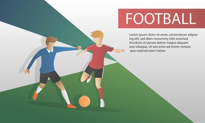 Football soccer player,on modern background,sport and activity concept,Vector illustration.