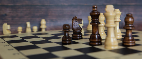 
chess on a dark background