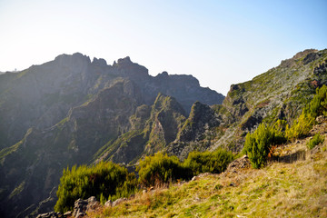 mountain landscape in the mountains in Madeira