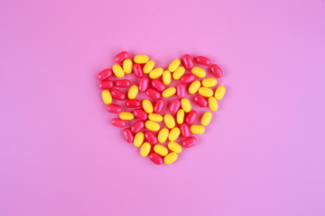 Heart-shaped candies