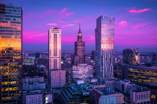 Warszawa z lotu ptaka