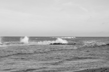 storm on the beach