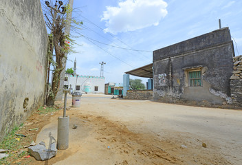 A deserted view of Roopnagar village during first day of curfew imposed in 28 village after COVID-19 case in Beawar, Rajasthan, India.