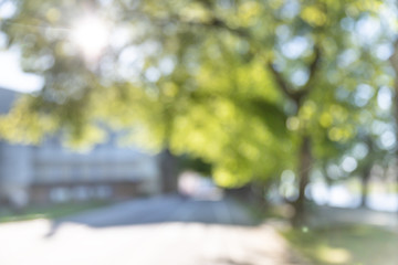 Defocused image of street