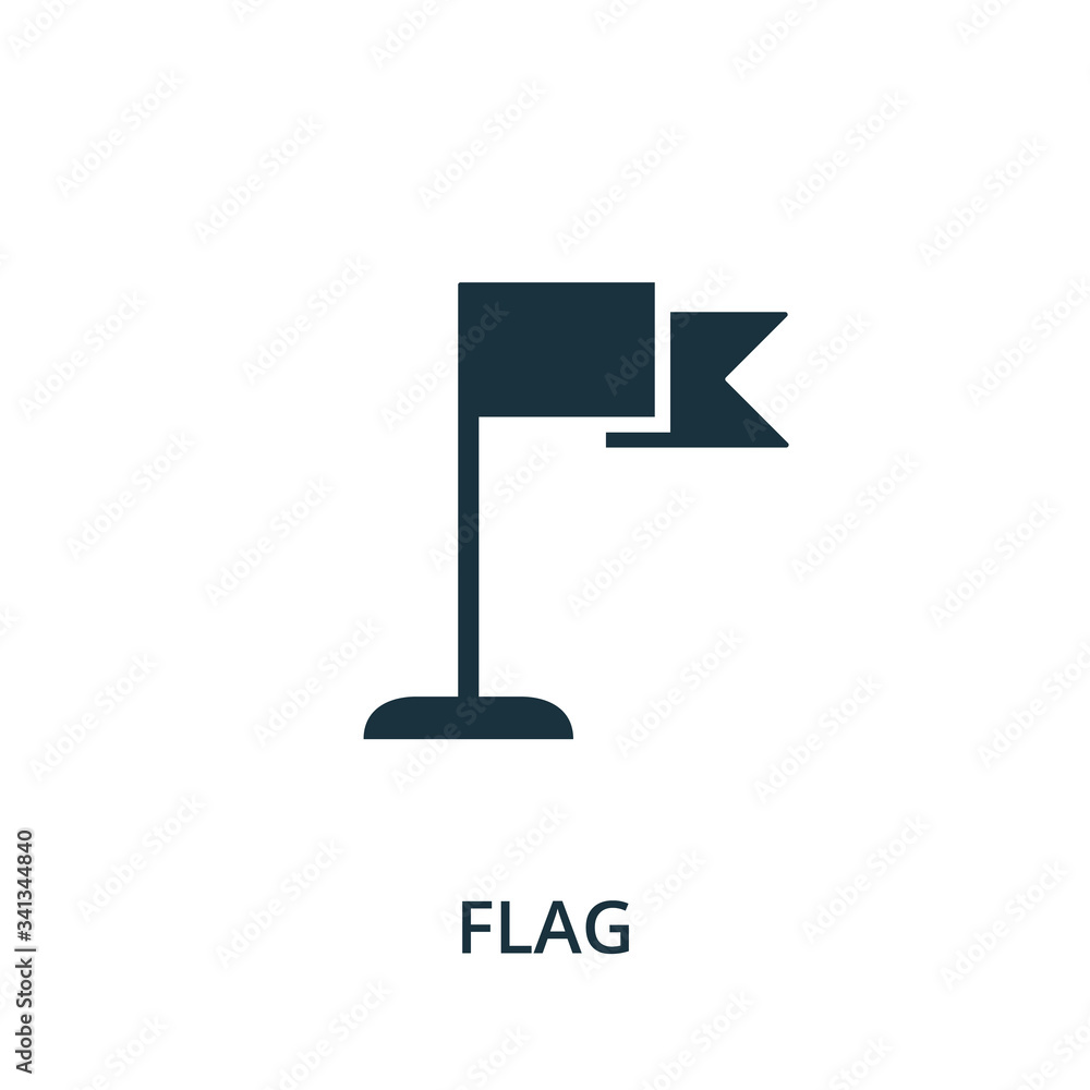 Poster flag icon. simple element from navigation collection. filled flag icon for templates, infographics a