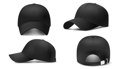 Black cap Mockup, realistic 3D