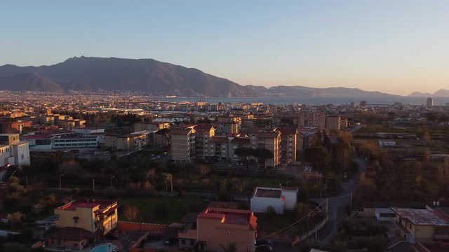 Naples province view drone
