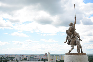 BRATISLAVA, SLOVAKIA - MAY 9, 2019: Beautiful view from Bratislava Castle