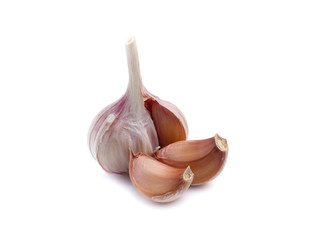 Garlic isolated on white background