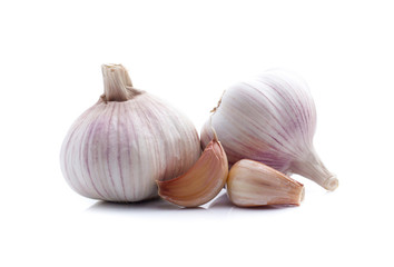 Garlic isolated on white background