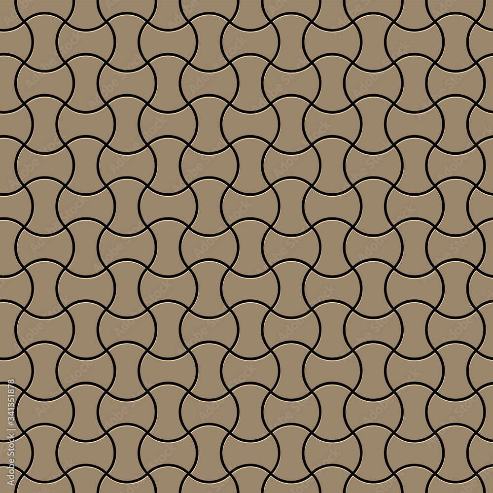Poster golden linear simple seamless pattern, 3d style