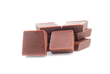 chocolate on isolated white background
