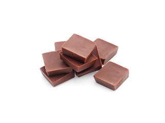 chocolate on isolated white background