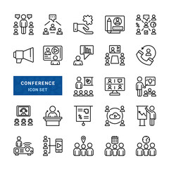 Сonference icon set
