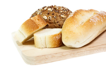 Bread isolated on white background