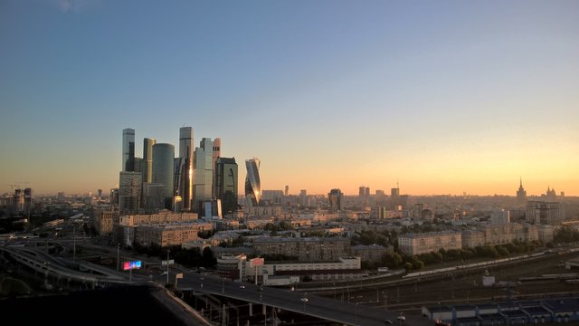 Moscow center in morning