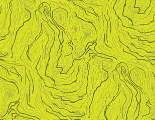 Seamless background pattern with convoluted wood grain and growth lines. Detailed, rich texture. 