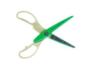 Zigzag scissors for arts isolated on white