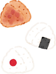 おにぎり3種　クレヨン