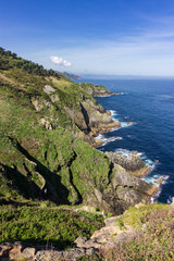 Fototapeta premium View of the sea between Donostia and Pasaia in the Basque Country