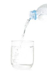 Pouring water into glass