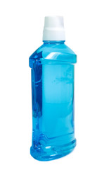 water mouthwash isolate on white background