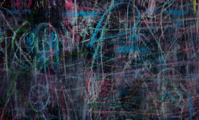 Abstract pencil pattern on the wall.