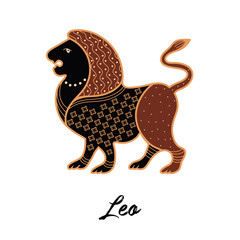 Obraz premium Zodiac sign Leo. The symbol of the astrological horoscope.