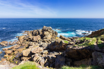 View of the sea between Donostia and Pasaia in the Basque Country