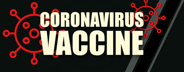 Fototapeta na wymiar Coronavirus Vaccine - text written on virus background