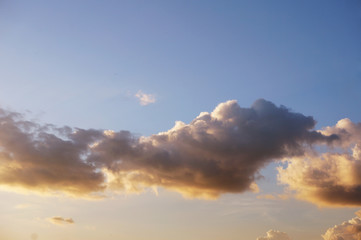 Beautiful sunset clouds in the sky    