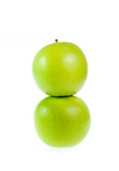 green apple isolated on white