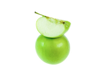 green apple isolated on white