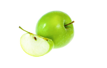 green apple isolated on white