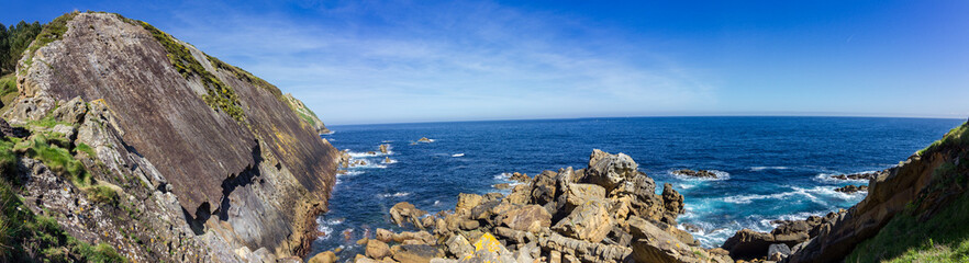 View of the sea between Donostia and Pasaia in the Basque Country