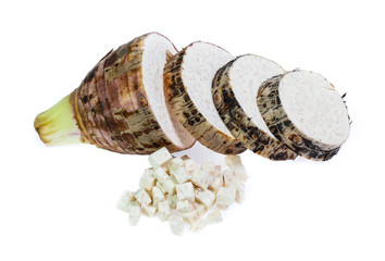 taro isolated on white background