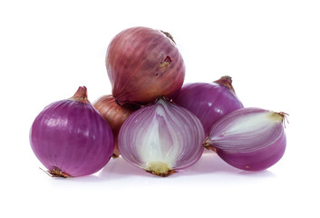 red onion isolated on the white background
