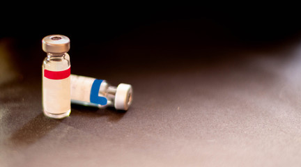 Dose vaccination equipment with needle. vaccination to patient for coronavirus (COVID-19) protection.