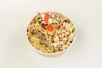 bowl with quinoa and chicken