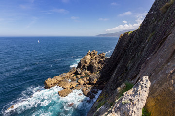 View of the sea between Donostia and Pasaia in the Basque Country