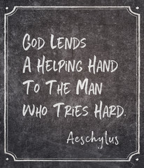  helping hand Aeschylus