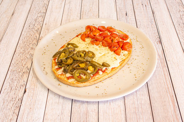 three flavor bruschetta