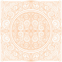 Ornate art deco vintage design card