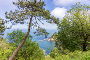 View of the sea between Donostia and Pasaia in the Basque Country