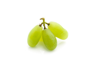 Green grape isolated on white background