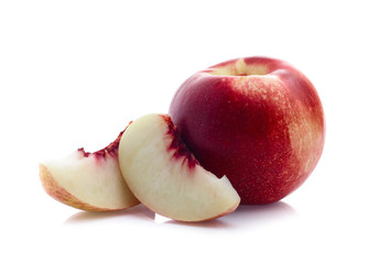 nectarines isolated on white background