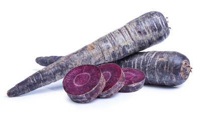 purple carrot isolated on white background