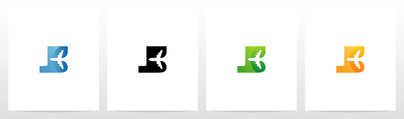 Aeroplane On Letter Logo Design J