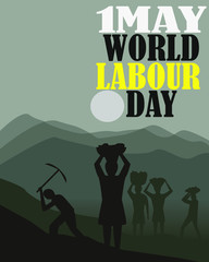 1st May World Labour Day vector illustration 